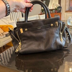 Botkier Black Satchel with Gold Hardware